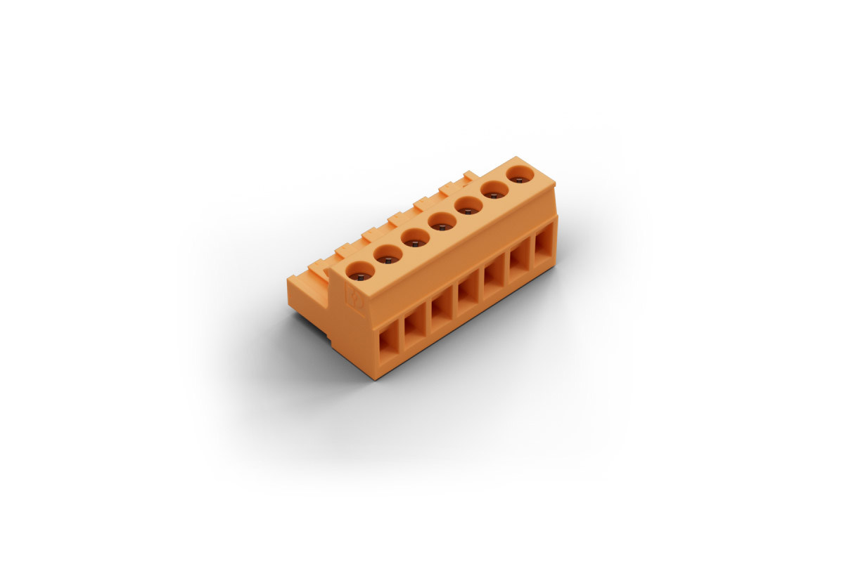 Schraub-Steckklemme Orange 7-polig