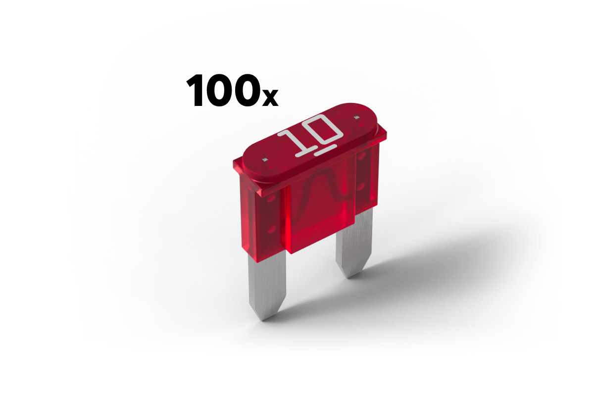 Sicherung 10A für Netzteil & Backup (100 Stk.)