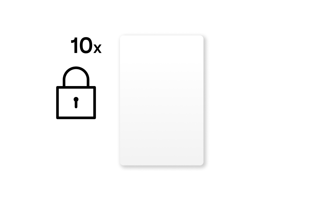 Verschlüsselte NFC-Smartcards Weiß Set - 10 Stk.