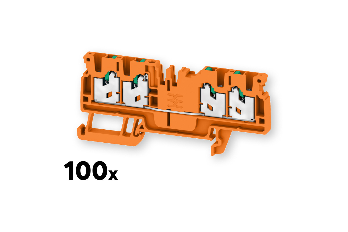 Weidmüller Durchgangsklemme S4C 2,5 Orange (100 Stk.)