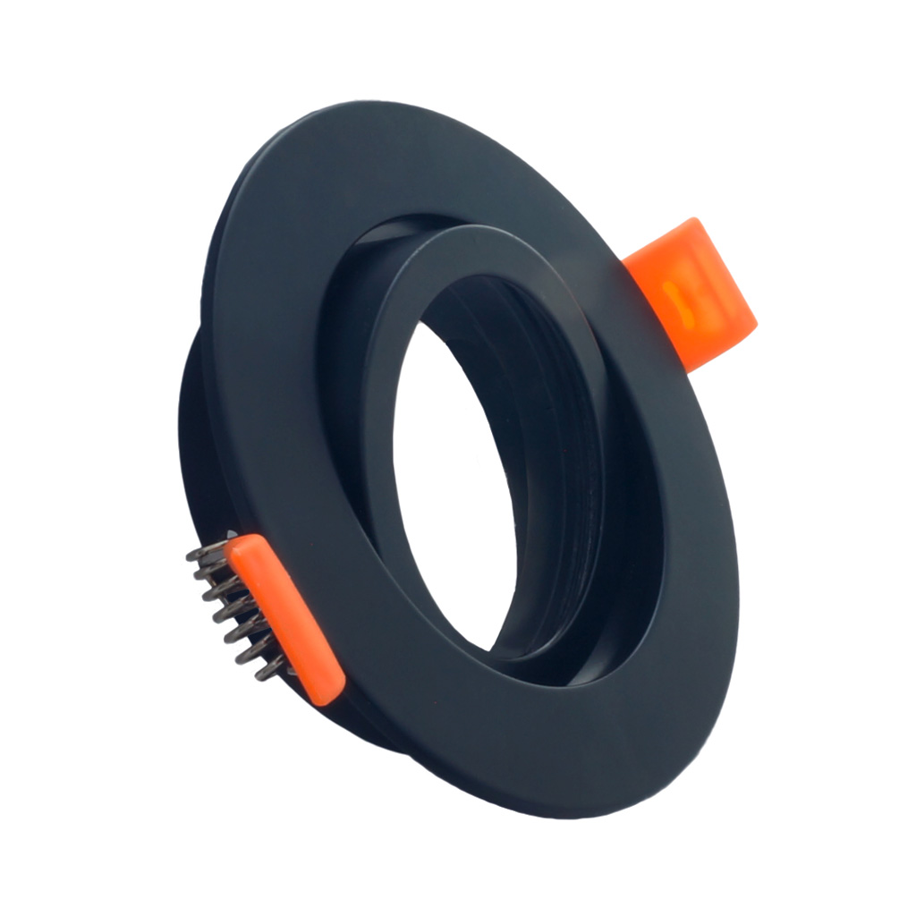 Recessed Spotlight Frame, black, tiltable, 85mm