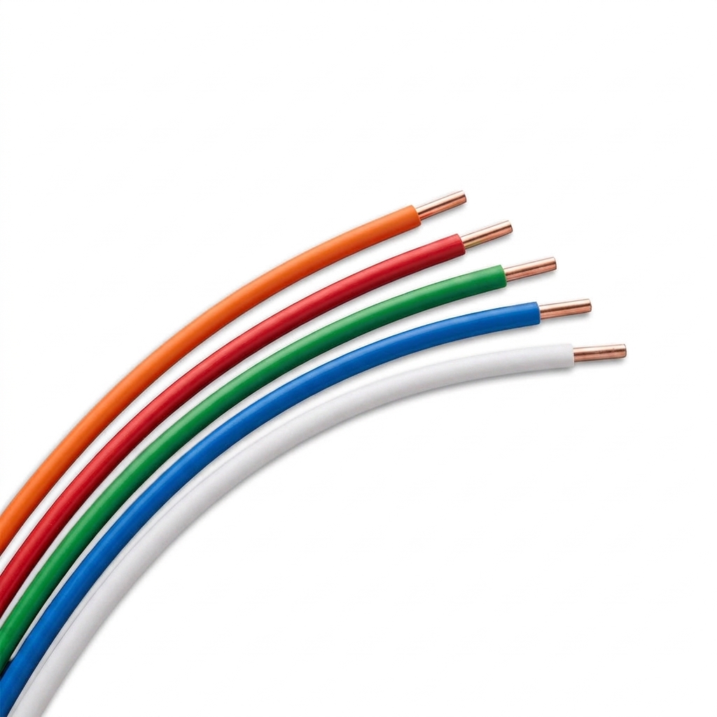 Kabel-Set orange, weiß, rot, grün & blau je 100lfm, RGBW, H07V-K (Yf), 1,5mm²