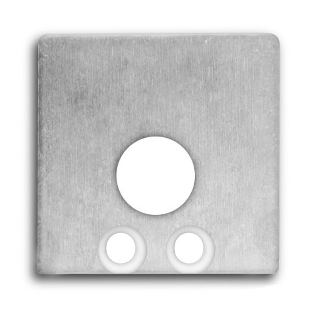 Endkappe E59 Aluminium für Profil PN8 mit Kabeldurchführung, 1 STK