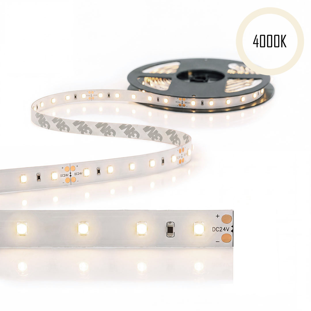 LED-Streifen 24V, 4000K, 14.4W, CRI90, 60LED, IP20, 10mm