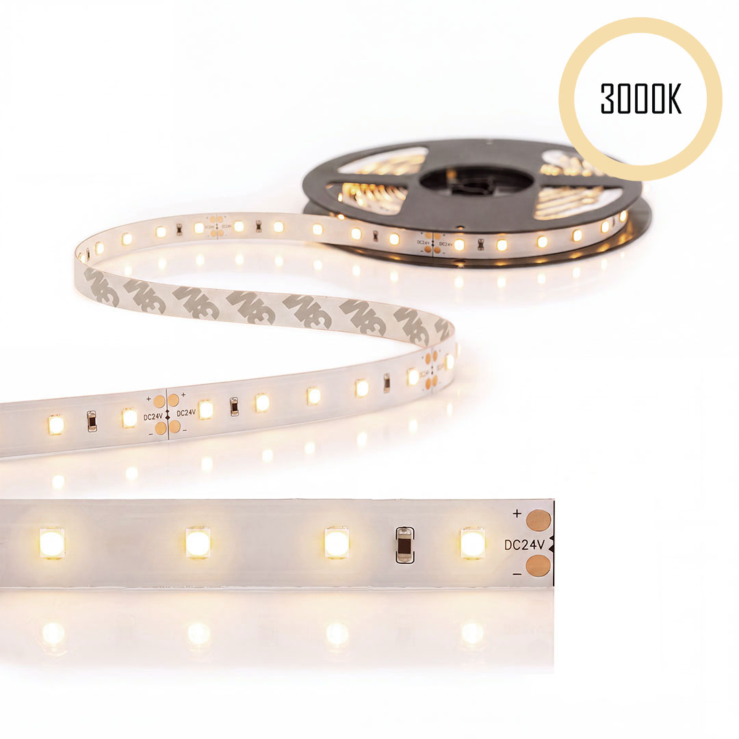LED-Streifen 24V, 3000K, 14.4W, CRI90, 60LED, IP20, 10mm