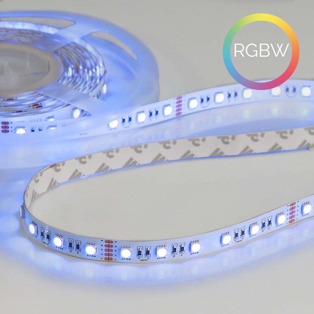 LED-Streifen RGBW, 2700K, 24V, 19.2W, CRI90, 60LED, IP20, 12mm
