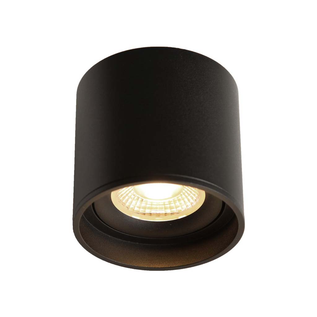 LED Ceiling Spot 24V, 8W, 3000K, CRI90 Schwarz