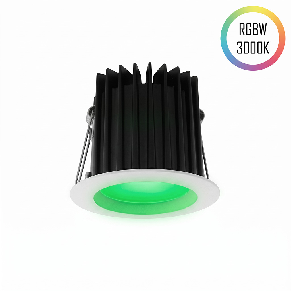 LED-Spot 24V, 10W, RGBW/3000K, CRI90 Weiß