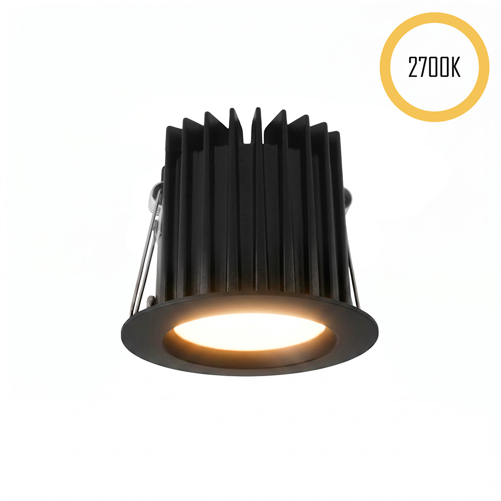 LED-Spot 24V, 10W, 2700K, CRI90 Schwarz