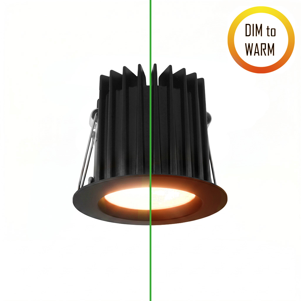 LED-Spot 24V, 10W, Dim to Warm, CRI90 Schwarz