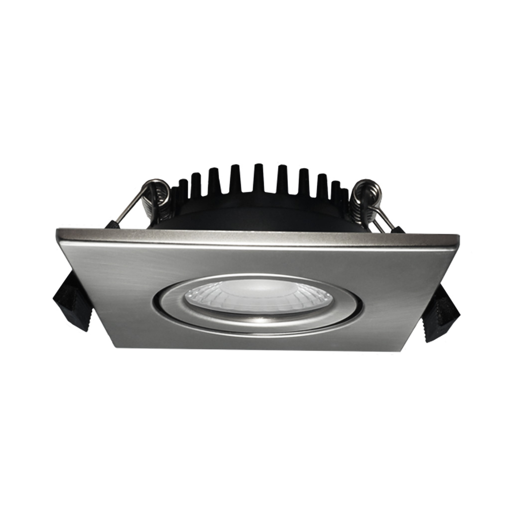 LED-Swing Spot 24V, 5W, 2700K, CRI90 brushed aluminium, square